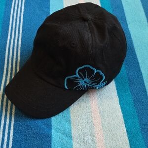 Caribbean Joe Black Cap with Blue Accents